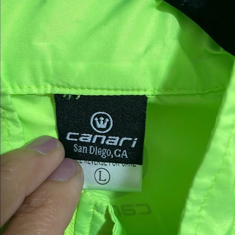 Canari Microlight Shell Neon Yellow Performance Jacket - Picture 3 of 6